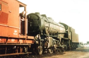 The last steam train on the canal wharf, in about 1960