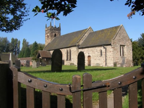 St Michael's Church, as seen through the gates off Hall Lane